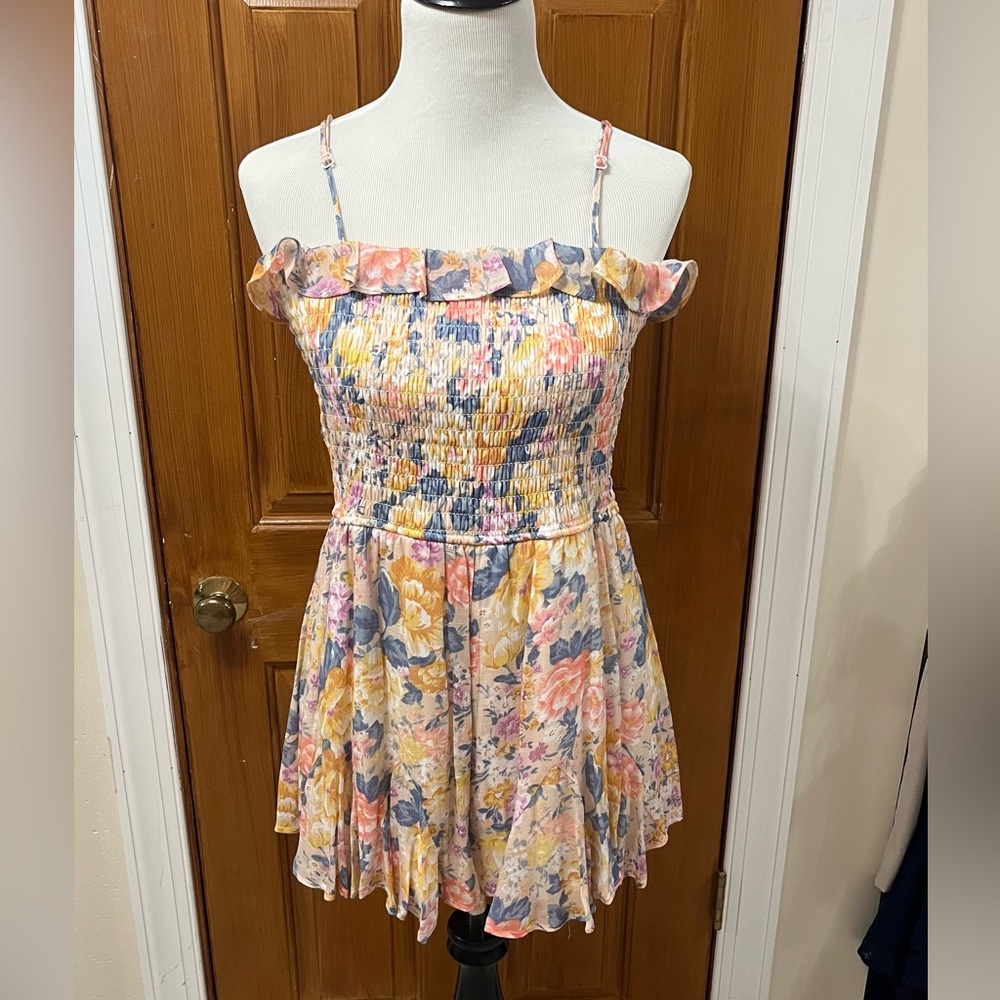 Flirty multicolored short romper